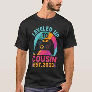 Soon To Be Cousin 2023 Gamer Girl Levelled Up Big T-Shirt