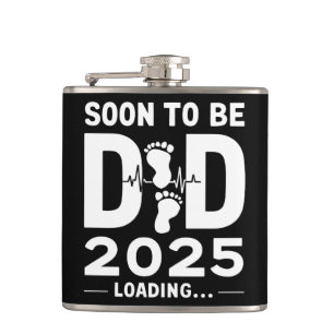 Soon To Be Dad Est 2025 New Dad To Be Hip Flask