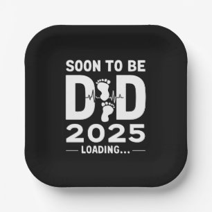 Soon To Be Dad Est 2025 New Dad To Be Paper Plate