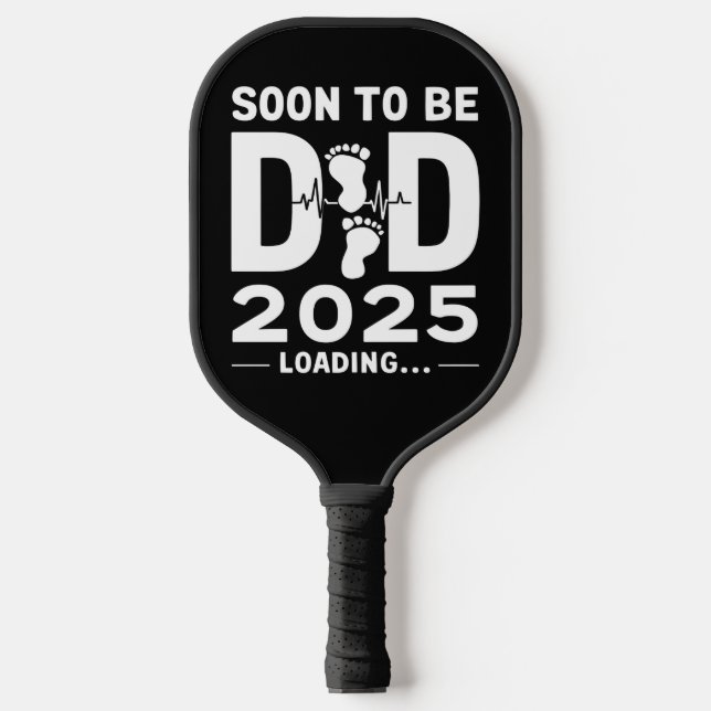 Soon To Be Dad Est 2025 New Dad To Be  Pickleball Paddle (Front)