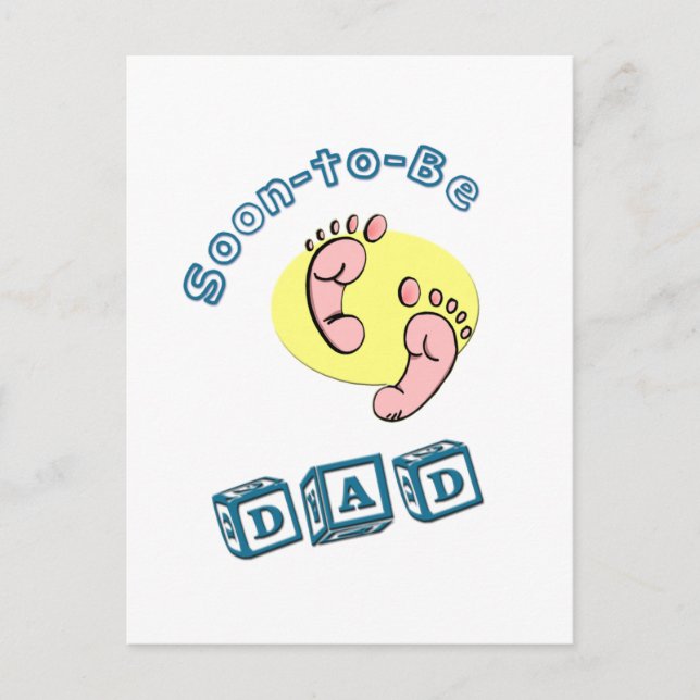 Soon To Be Dad Postcard (Front)