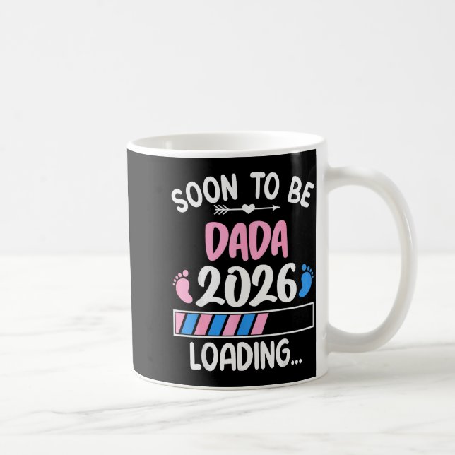 Soon To Be Dada 2026 Promoted To Dada Est 2026  Coffee Mug (Right)
