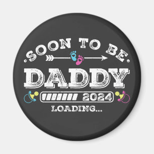 Soon to Be Daddy 2024 Loading Circle Magnet