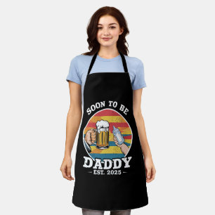 Soon To Be Daddy 2025 First Time Daddy 2025 Retro Apron