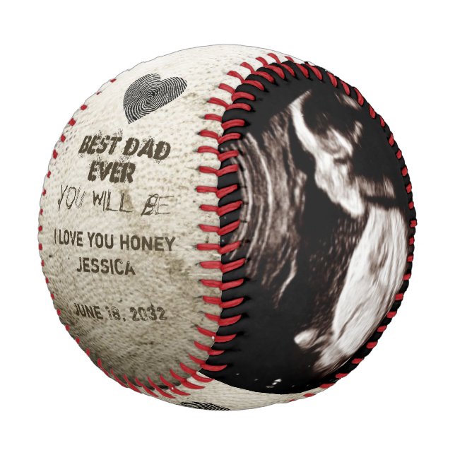 Soon to Be Daddy Baby Reveal Pregnancy Announcemnt Baseball (Angled)