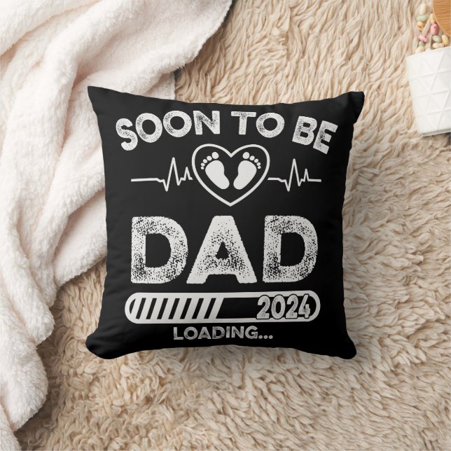 Soon to Be Daddy Est 2024 Father's Day Cushion (Blanket)