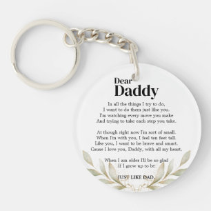 Soon to be Daddy Pregnancy Announcement Bump Poem Key Ring