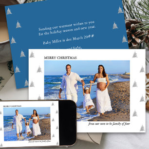 Soon to be Family of Four Photo Holiday Pregnancy Announcement