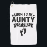 Soon To Be Father 2023 Funny New Born Baby Gift Golf Towel<br><div class="desc">funny, family, baby, announcement, gift, pregnancy, husband, wife, birthday, father</div>