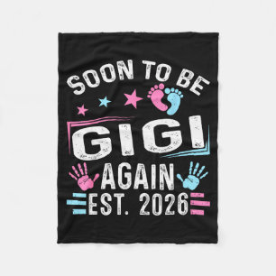Soon To Be Gigi Again Est. 2026 Vintage Gigi Fleece Blanket