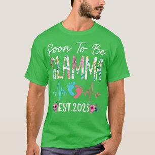 Soon to be Glamma 2023 Mothers Day Christmas First T-Shirt