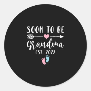 Soon To Be Grandma 2022 For New Grandma Classic Round Sticker