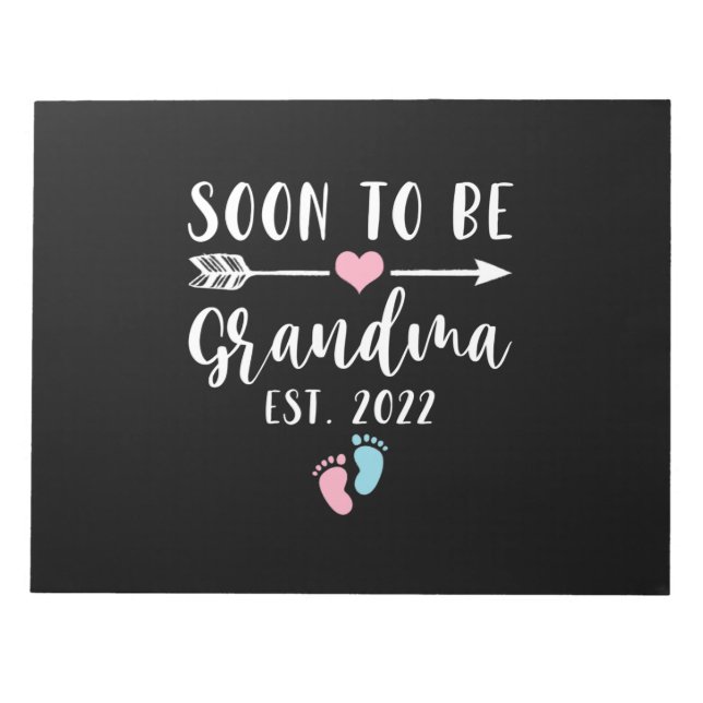 Soon To Be Grandma 2022 For New Grandma Notepad (Front)