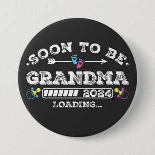 Soon to Be Grandma 2024 Loading Round 7.5 Cm Round Badge