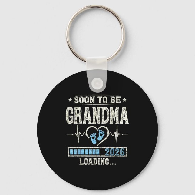 Soon To Be Grandma 2026 Expecting Baby Promoted Gr Key Ring (Front)