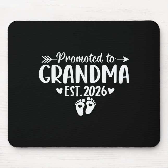 Soon To Be Grandma 2026 Promoted To Grandma Est 20 Mouse Mat (Front)