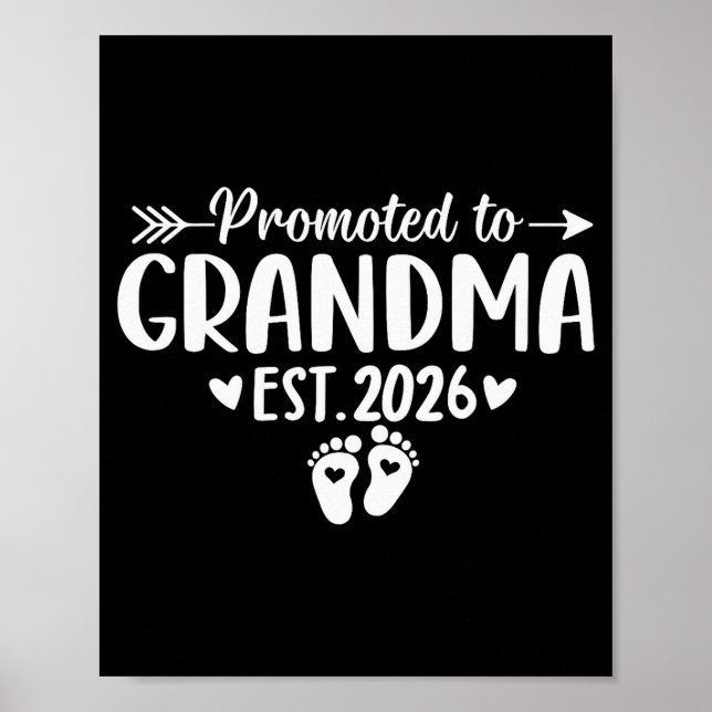 Soon To Be Grandma 2026 Promoted To Grandma Est 20 Poster (Front)
