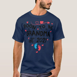 Soon to be grandma est 2021 shirt happy mothers da