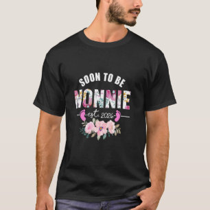 Soon to be Grandma Est 2026 Gifts New Nonnie Baby T-Shirt