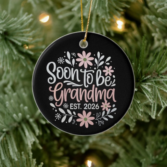 Soon To Be Grandma est 2026 Pregnancy Announcement Ceramic Tree Decoration (Tree)