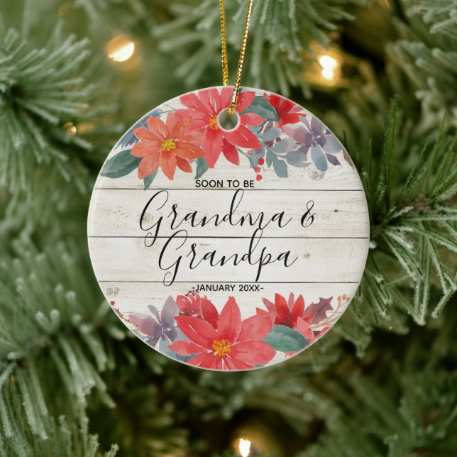 Soon To Be Grandma & Grandpa Ornament Gift (Tree)