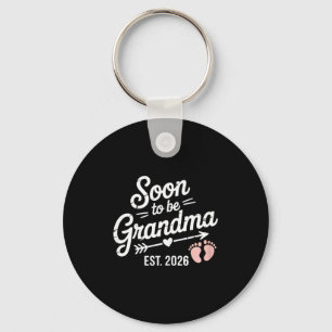 Soon To Be Grandma Pregnancy Announcement Est 2026 Key Ring