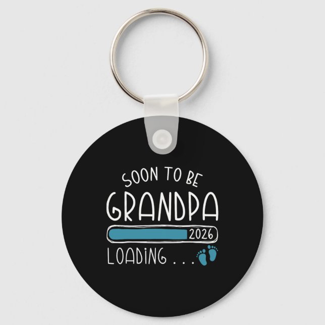 Soon To Be Grandpa 2026 Promoted To Grandpa 2026  Key Ring (Front)