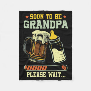 Soon To Be Grandpa Est 2025 Pregnancy Announcement Fleece Blanket