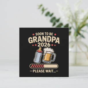 Soon to Be Grandpa Est 2026 Baby Announcement 
