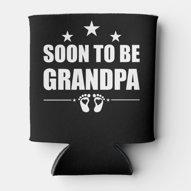 Soon To Be Grandpa Grandad Pregnancy Announcement Can Cooler (Front)