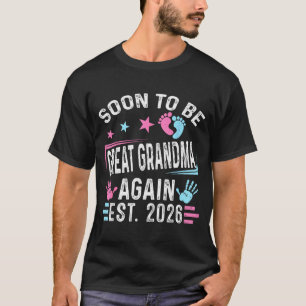 Soon To Be Great Grandma Again Est. 2026 Vintage G T-Shirt