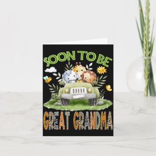 Soon to Be Great Grandma Gender Reveal Safari le Card
