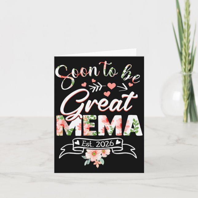 Soon To Be Great Mema Est 2026 First Time New Gran Card (Front)
