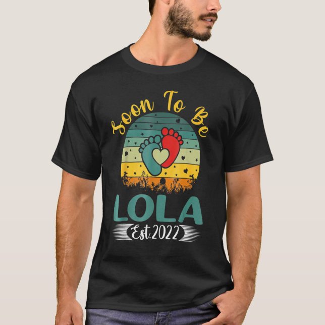 Soon To Be Lola Gender Reveal T-Shirt (Front)
