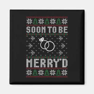 Soon To Be Married Merry'd Christmas Bride Groom C Magnet