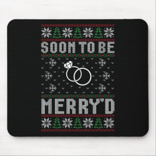 Soon To Be Married Merryd Christmas Bride Groom Co Mouse Mat