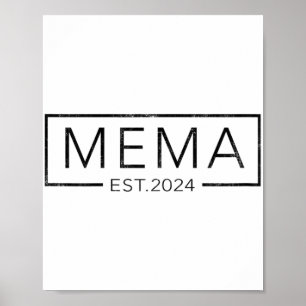 Soon To Be Mema 2024 Mothers Day Mema Est 2024  Poster