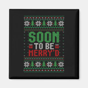 Soon To Be Merry'd Bride Engaged Matching Couples Magnet