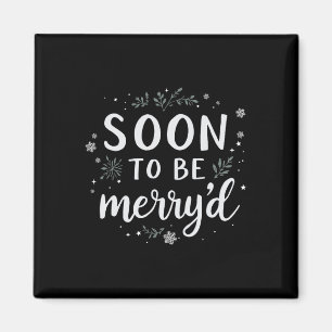 Soon To Be Merry'd Christmas Engaged Couple Matchi Magnet