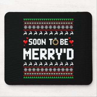 Soon To Be Merry'd Christmas Engaged Couple Matchi Mouse Mat