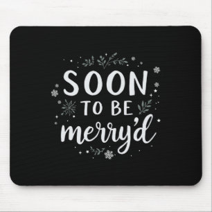 Soon To Be Merry'd Christmas Engaged Couple Matchi Mouse Mat