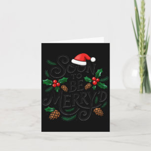 Soon To Be Merry'd Christmas Engaged Fiance Santa Card