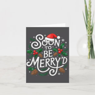 Soon To Be Merry'd Christmas Engaged Fiance Santa Card