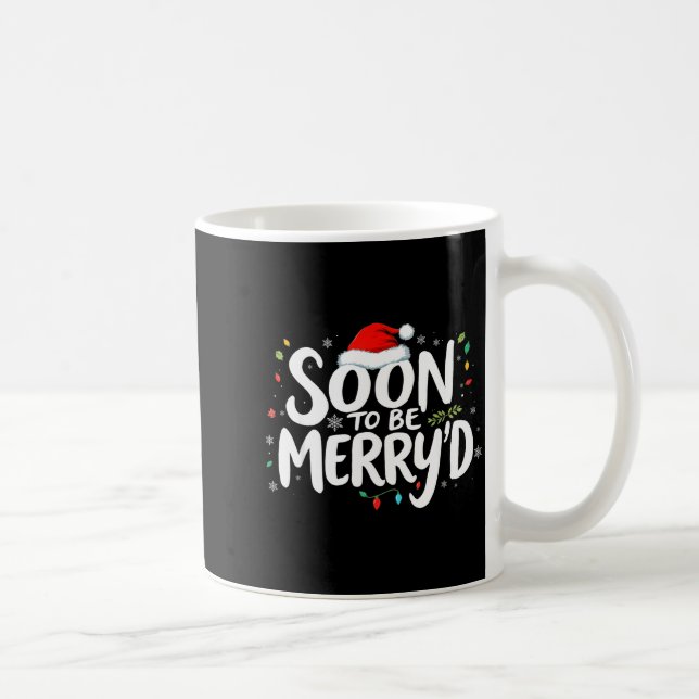 Soon To Be Merry'd Christmas Engaged Fiance Santa  Coffee Mug (Right)
