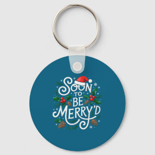 Soon To Be Merry'd Christmas Engaged Fiance Santa  Key Ring