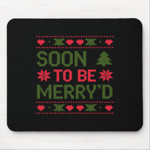 Soon To Be Merry'd Engaged Couples Christmas Mouse Mat