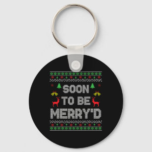 Soon To Be Merry'd Engaged Couples Matching Ugly C Key Ring