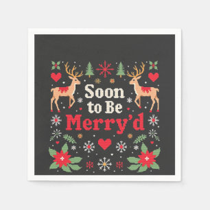 Soon to Be Merry'd Funny Christmas Couples Napkin