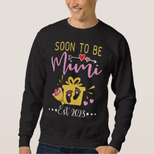 Soon To Be Mimi 2023 Mum Pregnancy Announcement Ba Sweatshirt