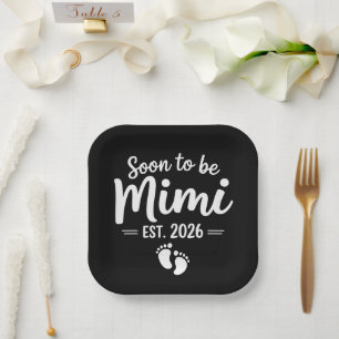 Soon To Be Mimi 2026 Pregnancy Announcement New Paper Plate